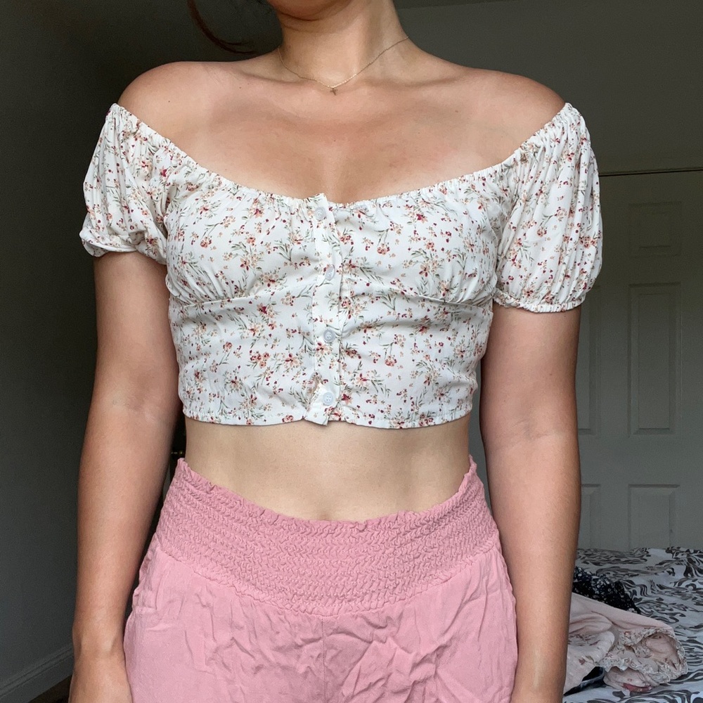 Floral crop top